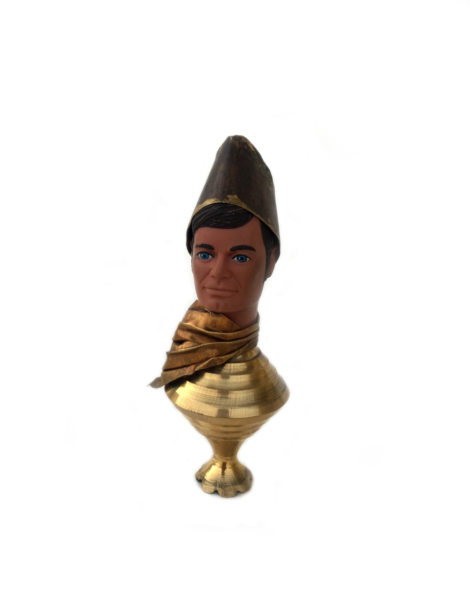 Affan Baghpati Mohammad Ali Surmedani 2018 Brass and vinyl Ken doll 4.50 x 1.50 x 2 in