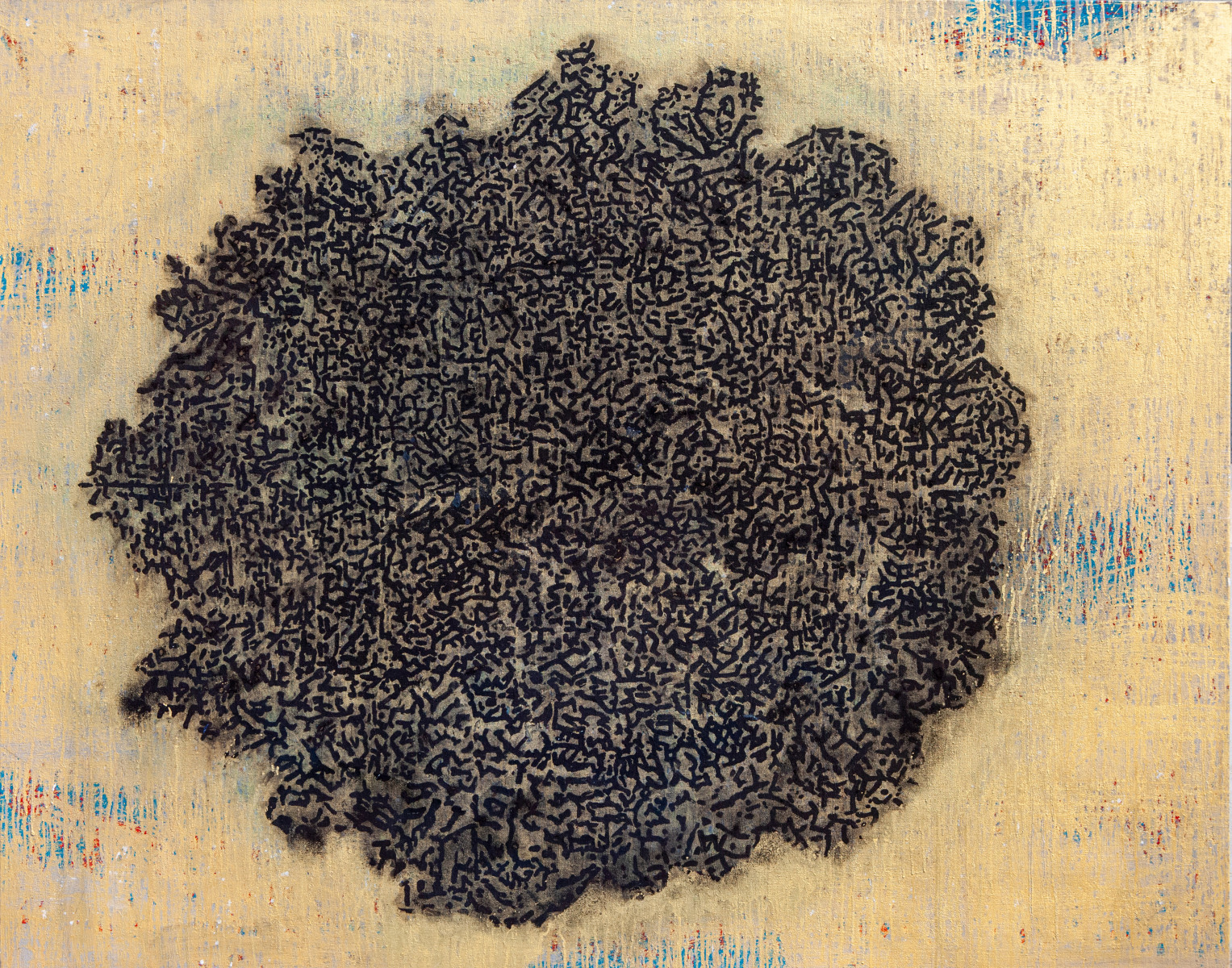 G. R. Iranna Non Existing Shadow (2), 2022 Acrylic on tarpaulin 66h x 84w in
