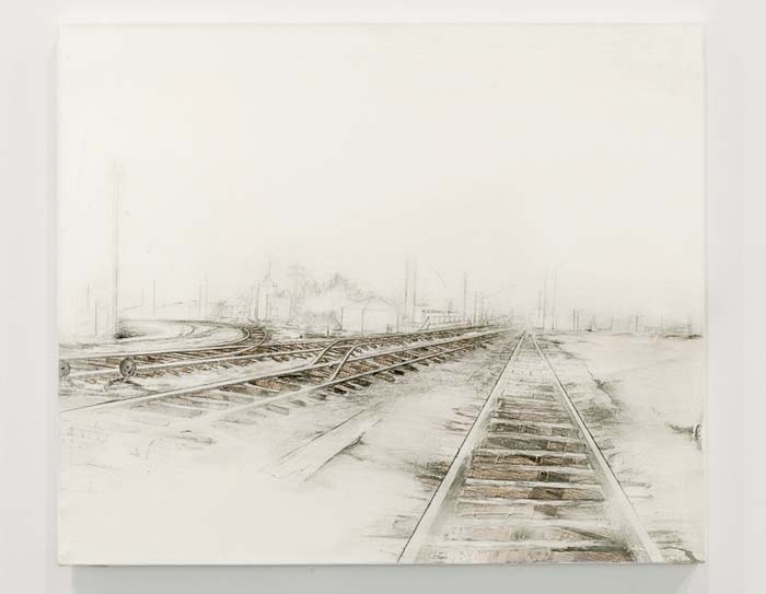 Saad Qureshi Via Doloroso 2009 Acrylic, oil, emulsion, pencil, newspaper on canvas 61.2 x 40.8 in.