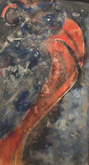 Rabindranath Tagore UNTITLED (BIRD) ND Watercolour on paper 8 x 5 in. NFS