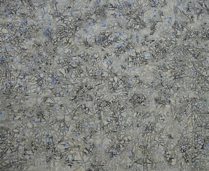 G. R. Iranna Ephemeral is Eternal 2017 Acrylic on tarpaulin 54 x 66 in