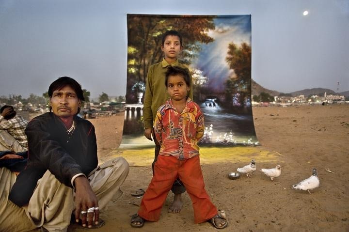 Raghu Rai BACKDROP SERIES 6 2009 Digital scan of photographic negative on archival paper 20 x 30 in.
