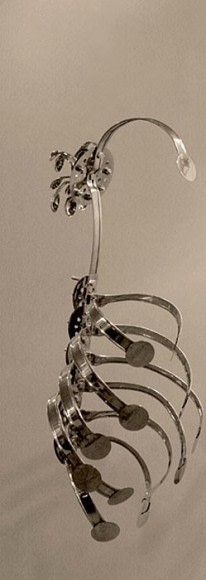 Adeela Suleman CASE 3 2008 Steel drain covers, steel tongs, nuts and bolts, steel measuring spoons, steel frying spoon 30 x 13 x 12 in.