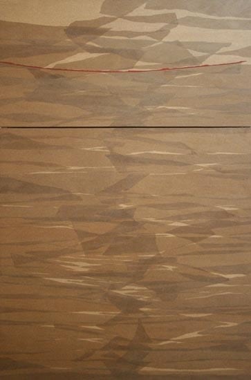 Yogesh Rawal UNTITLED 24 2007 Tissue paper, cellulose & synthetic resin on wood 72 x 48 in.