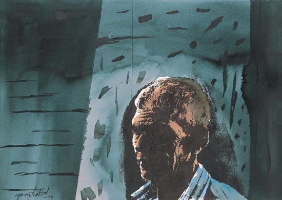 Yusuf Arakkal THE STREET - XVIII Watercolor on paper 19 x 26.5 in. NFS