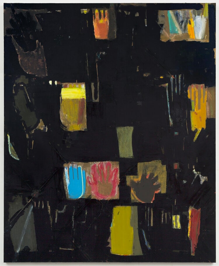 Sangram Majumdar whispers left wanting, 2019 Oil on linen 78h x 64w in