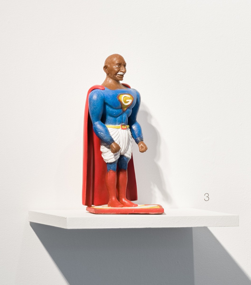 Debanjan Roy Toy Gandhi 4 (Small Superhero), 2019 Silicone and automotive paint 15 x 8.5 x 7.5 in