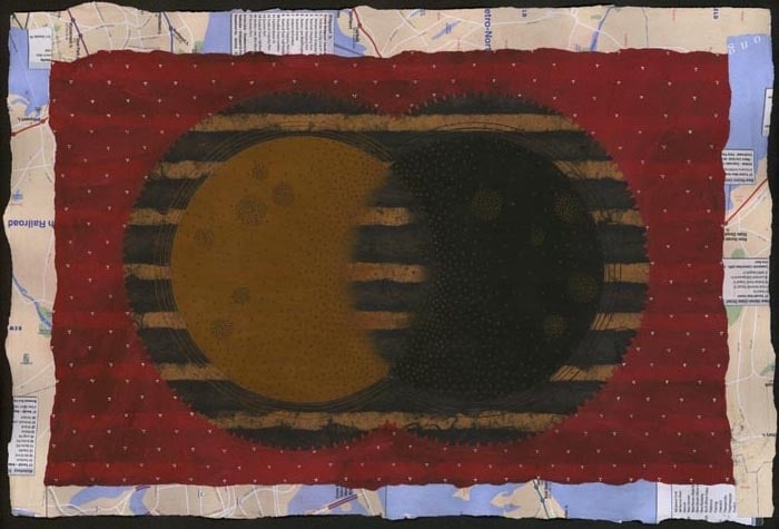 Talha Rathore THE RISING 2008 Gouache on wasali 12 x 18 in.