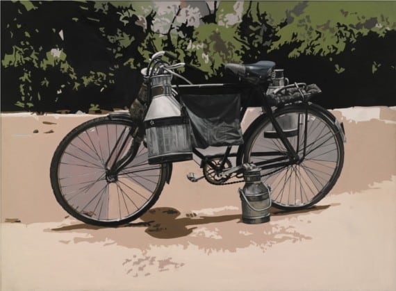 Subodh Gupta ONE COW 2003 Oil on canvas 66 x 90 in.