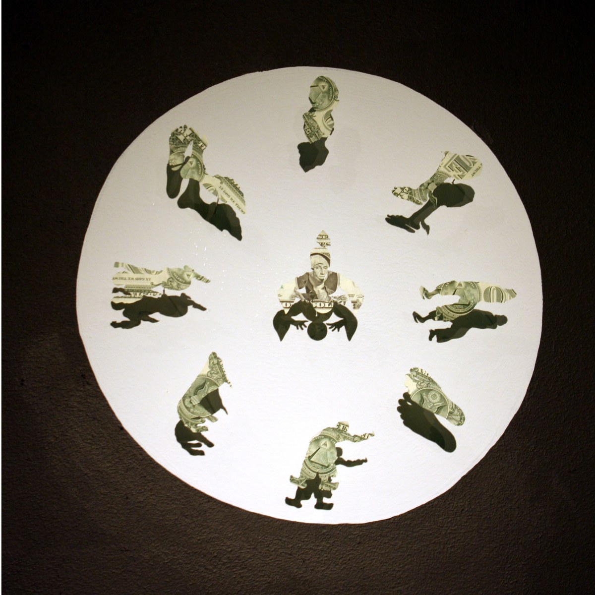 Abdullah M. I. Syed Assembly IV: Jafar's Final Wish Hand-cut uncirculated U.S. $1 bills and pins 14" (Dia.) 2013