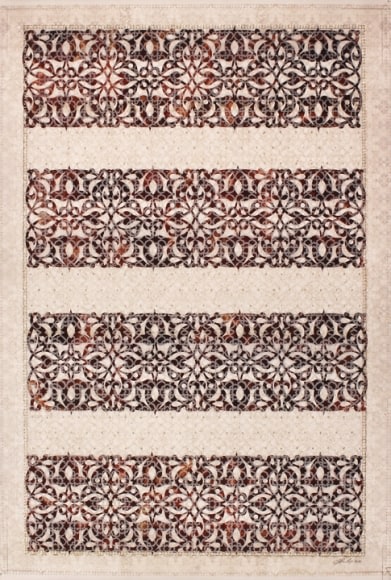 Anila Quayyum Agha Be Still my Heart 2016 Laser-cut patterns on paper with mylar, encaustic, embroidery, and beads 36 x 24 in.