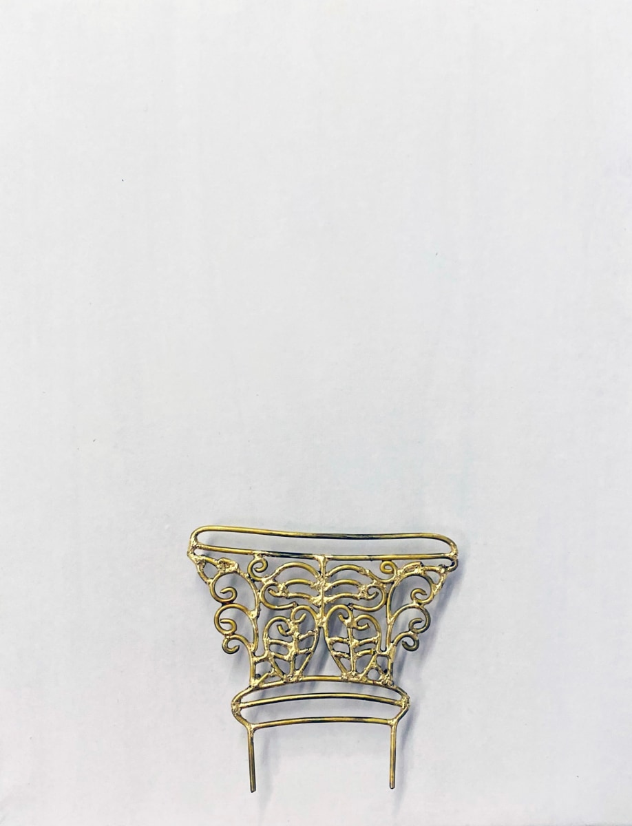 Najmun Nahar Keya Yume-no-sen (13) Gas welded brass and gold leaf on Japanese paper, wood, archival glue 12 x 9.4 in. 2019