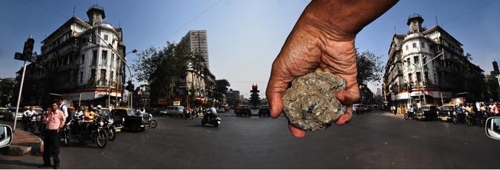 Baiju Parthan Lunch Break 2 2010 Digital image on paper Edition of 6 24 x 72 in.