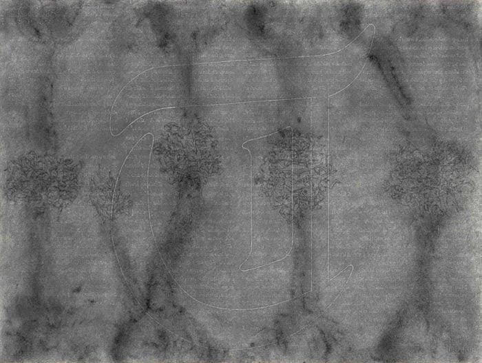 Debnath Basu DISSECTION OF DICTIONARY OF PHILOSOPHY "T" 2007 Mixed media on paper 22 x 30 in.