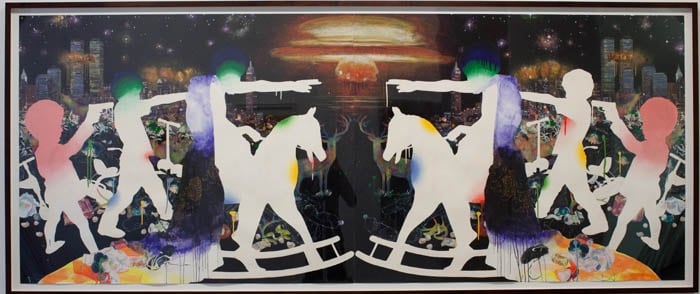 Faiza Butt UNTITLED (Mixed Media) Mixed media on paper 48 x 120 in.