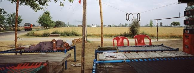 Raghu Rai On a Highway Punjab Edition of 10 2000 Digital scan of photographic negative on archival paper 20 x 52 in.