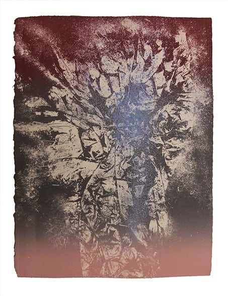 Nitin Mukul Blizzard of 78, 2018 Unique viscosity monoprint 11 x 15 in