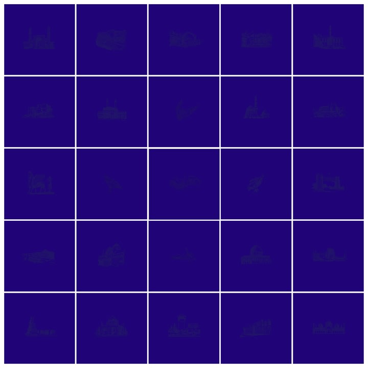 Abdullah M. I. Syed Structures of Culture Vultures: Blue, 2017 Clear spot printing on archival paper in 25 parts 65 x 65 in