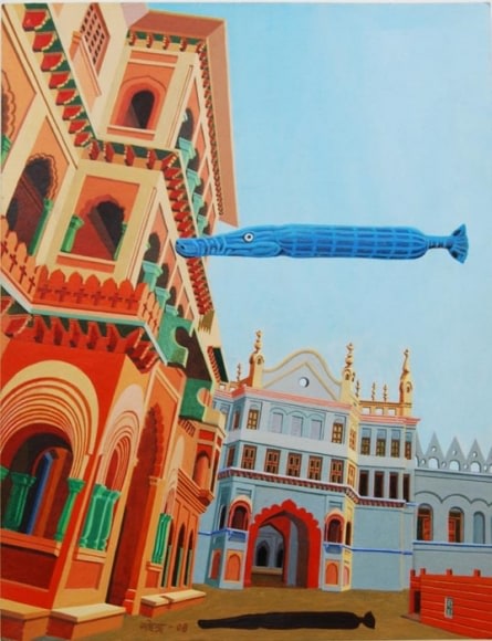 Mahendar Soni SADAR MANZIL SOFTEN 2008 Acrylic on Paper 6.9 x 8.9 in. NFS
