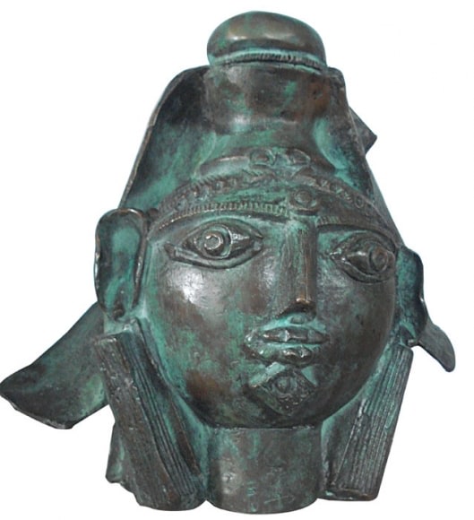 K. Laxma Goud SCULPTURAL HEAD 1 2007 Bronze casting 13 x 12 x 10 in. SOLD