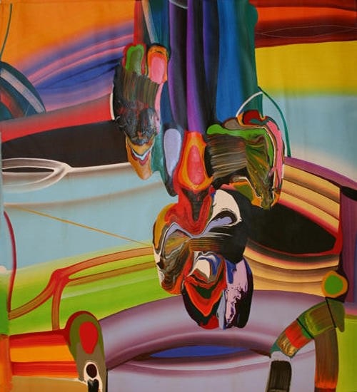 Bose Krishnamachari STRETCHED BODIES 26 2007 Acrylic on canvas 48 x 48 in.