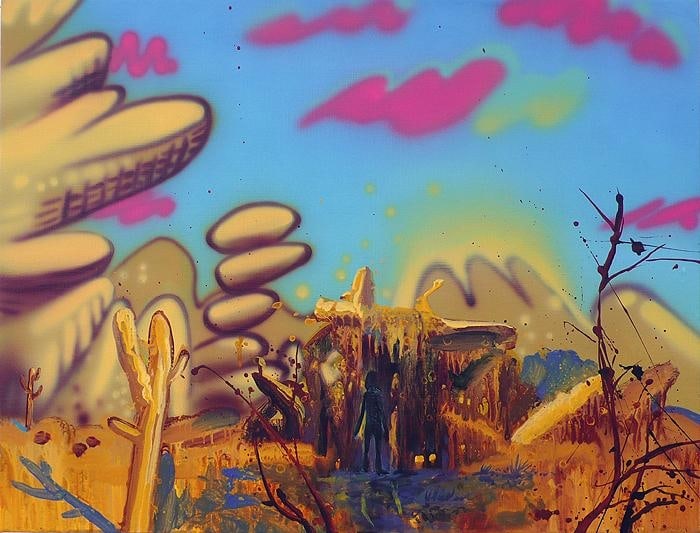 Mala Iqbal ALIEN ENCOUNTER 2010 Acrylic on linen 20 x 26 in. NFS