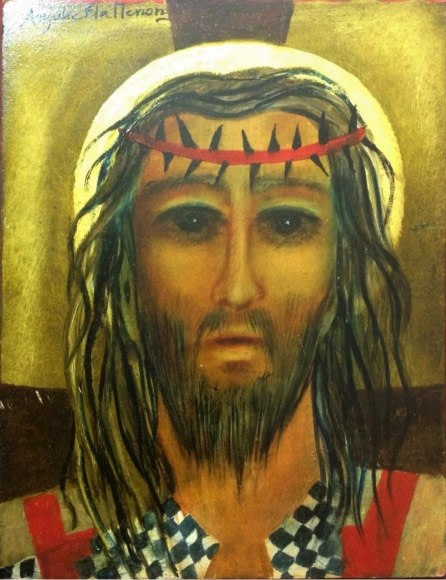 Anjolie Ela Menon Christ 2016 Oil on masonite board 12 x 16 in.
