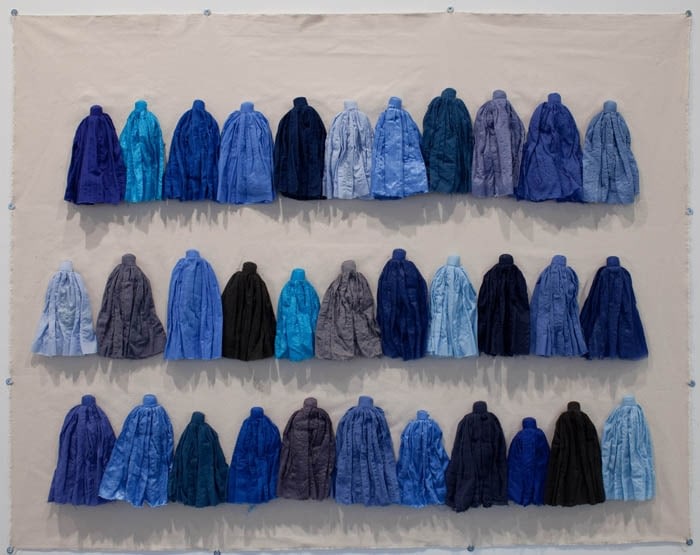 Ruby Chishti LANDSCAPE OF A PROSPEROUS SOCIETY 2009 Fabric on canvas 48 x 61.5 x 2 in.