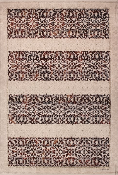 Anila Quayyum Agha Antique Lace Series - 1 2016 Mixed media on paper (Laser-cut patterns on paper with mylar, embroidery andbeads) 30 x 22 in.