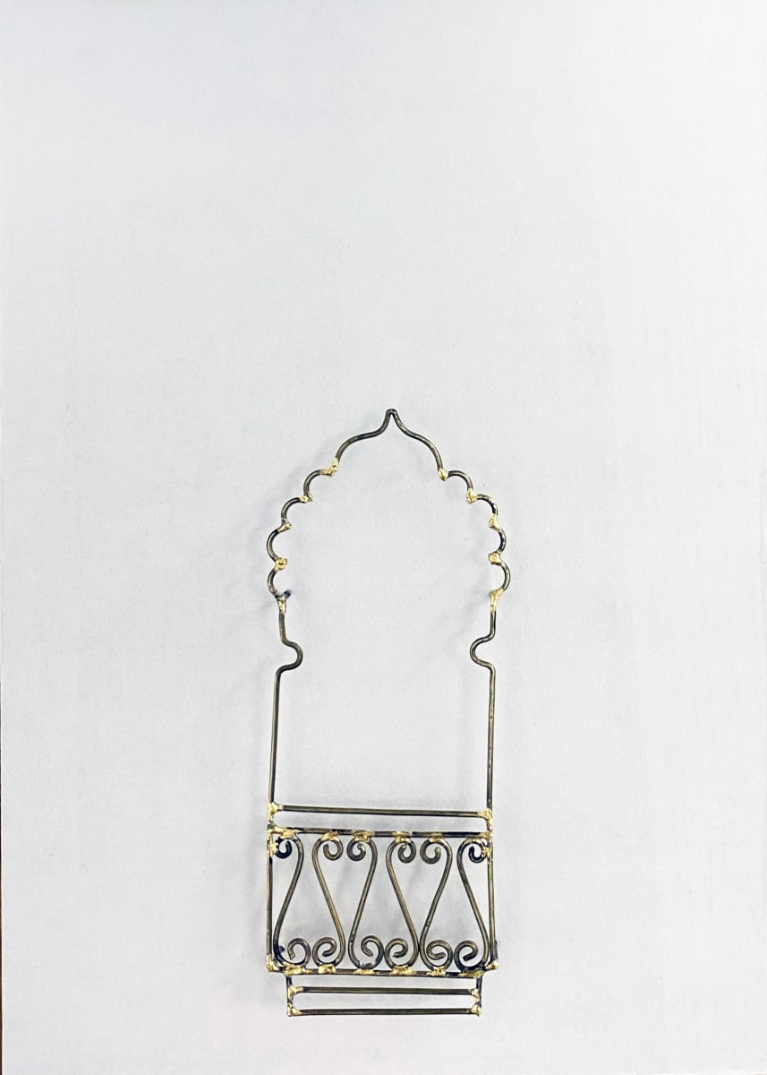 Najmun Nahar Keya Yume-no-sen (10) Gas welded brass and gold leaf on Japanese paper, wood, archival glue 16 x 11.5 in. 2019