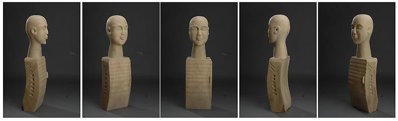 Mayyur Gupta SPIRIT II 2007 Wood 36.5 x 10 x 8.5 in. UNAVAILABLE (Multiple views of the same sculpture)