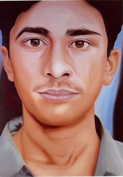 Riyas Komu SYSTEMATIC CITIZEN 2006 Acrylic on canvas 84 x 60 in.
