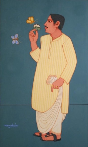 Lalu Shaw BABU 2005 Tempera on board 22 x 14.5 in. SOLD