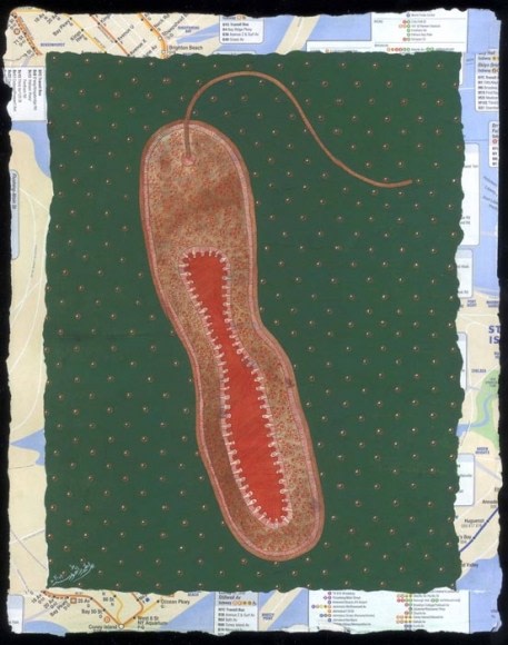 Talha Rathore PURPOSE OF LIFE 2008 Gouache on wasli 14 x 11 in.