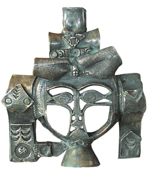 Laxma Goud PORTRAIT RELIEF 10 2007 Bronze 15 x 14 x 4 in.