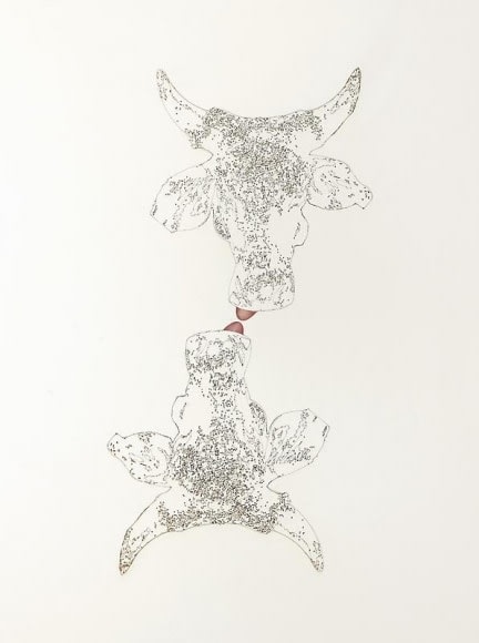 Muhammad Zeeshan SPECIAL 'SIRI' SERIES 11 2011 Gouache and laser score on wasli 26 x 20 in