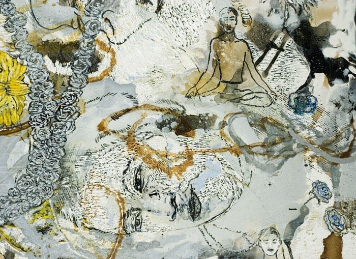 Jayashree Chakravarty UNTITLED 3 (THE COMFORT ZONE) 2009 Acrylic and oil on canvas 120 x 73 in. NFS
