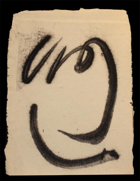 Manisha Prakeh UNTITLED CALLIGRAPHIC 9 1994 Ink on paper pulp 11.5 x 8.5 in.