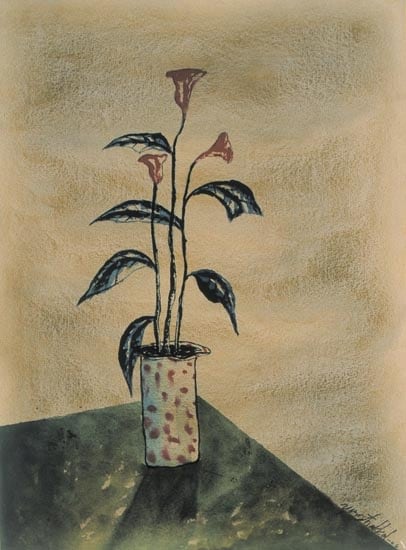 Yusuf Arakkal STILL LIFE I Watercolor on paper 26 x 19 in. NFS