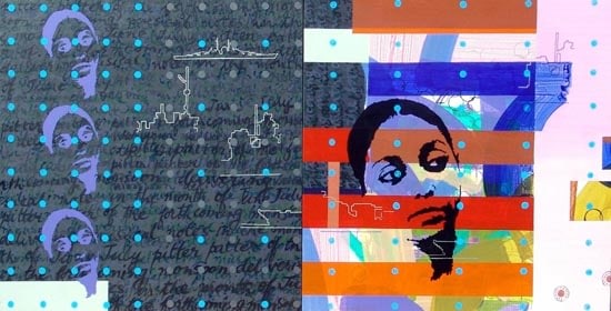 Pampa Panwar DRIP-DRIP IN JUNE-JULY 2007 Acrylic on canvas 48 x 96 in.