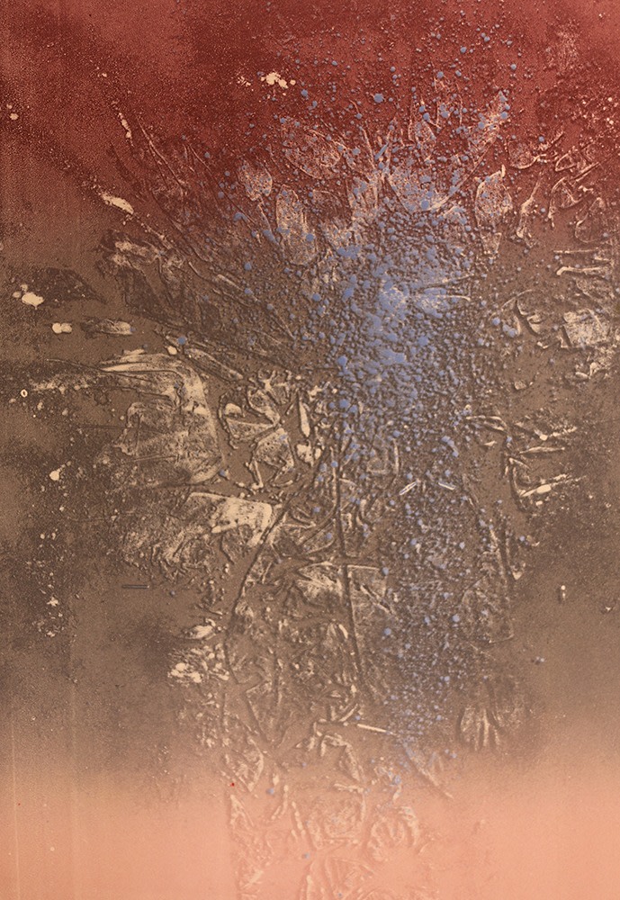Nitin Mukul Blizzard 2, 2018 Unique viscosity monoprint 11 x 15 in