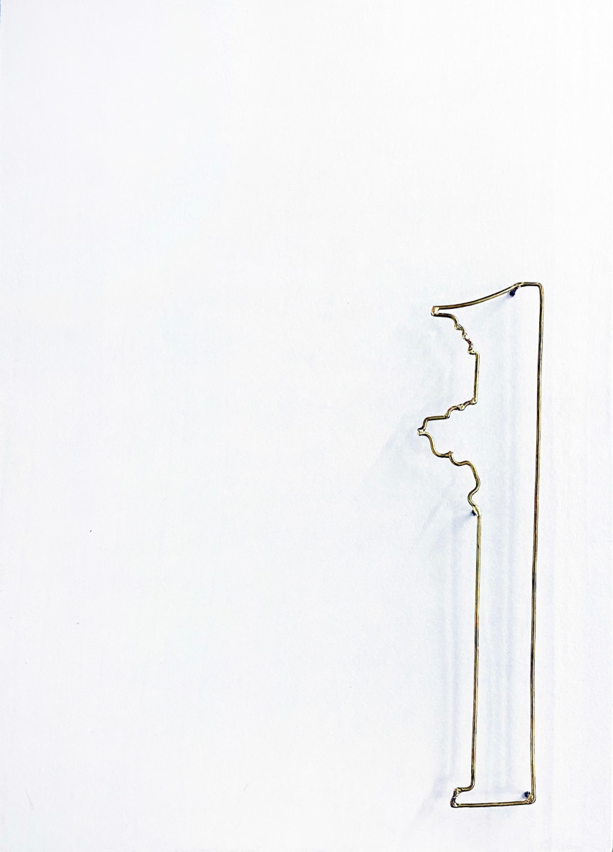 Najmun Nahar Keya Yume-no-sen (11) Gas welded brass and gold leaf on Japanese paper, wood, archival glue 16 x 11.5 in. 2019