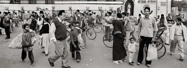 Raghu Rai Out side ISBT, Kashmiri Gate, Delhi Edition of 10 2006 Digital scan of photographic negative on archival paper 20 x 54 in.