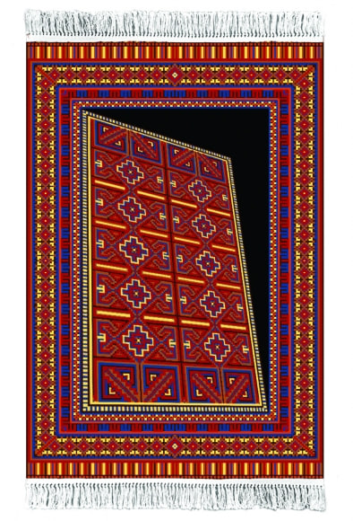 Saks Afridi Space Time Continuum (Ed. of 5) 2017 Handmade wool rug 72 x 48 in.