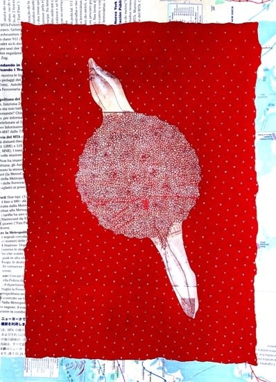 Talha Rathore PEARLS WITHOUT A CLOUD III 2007 Gouache on Wasli 15 x 11 in. SOLD