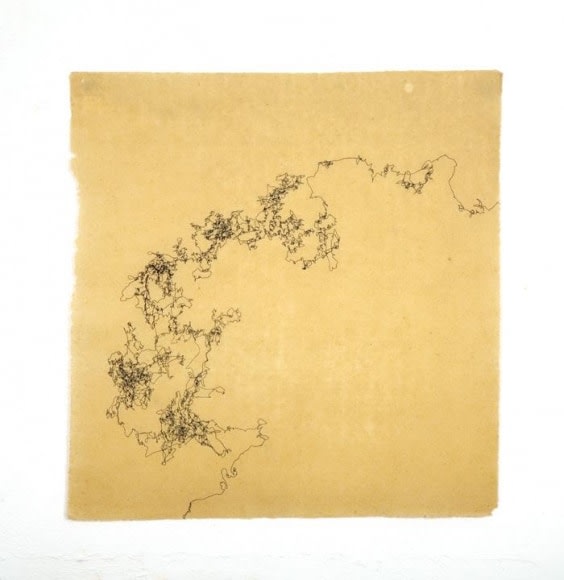 Saad Qureshi Untitled 6 Ink on Chinese paper 16.5 x 17 in NFS