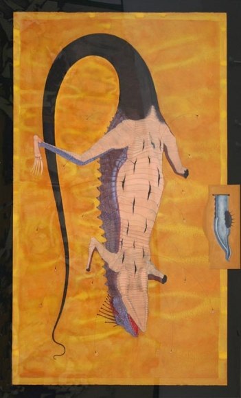 Anandajit Ray TAAQUAT Watercolor and gouache on paper 56 x 36 in.