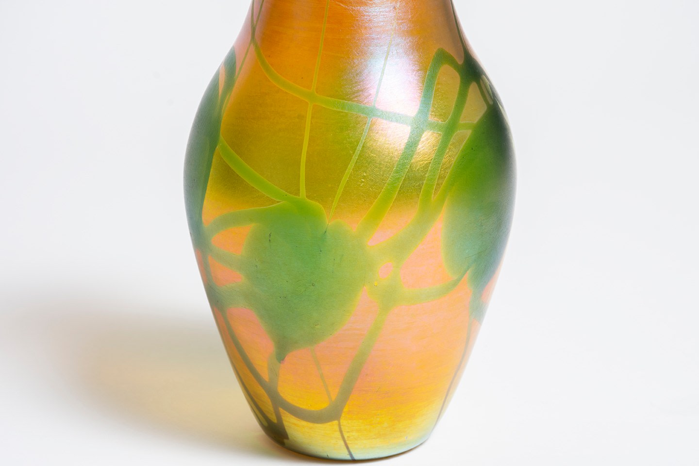 Decorated Iridescent Vase