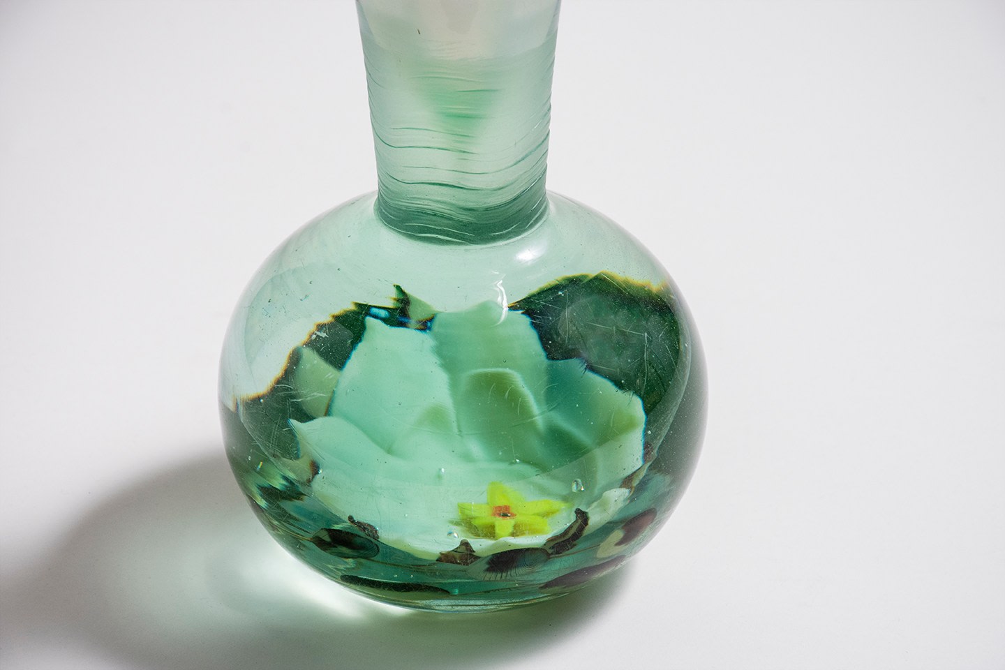 Rare Aquamarine Favrile Glass Vase