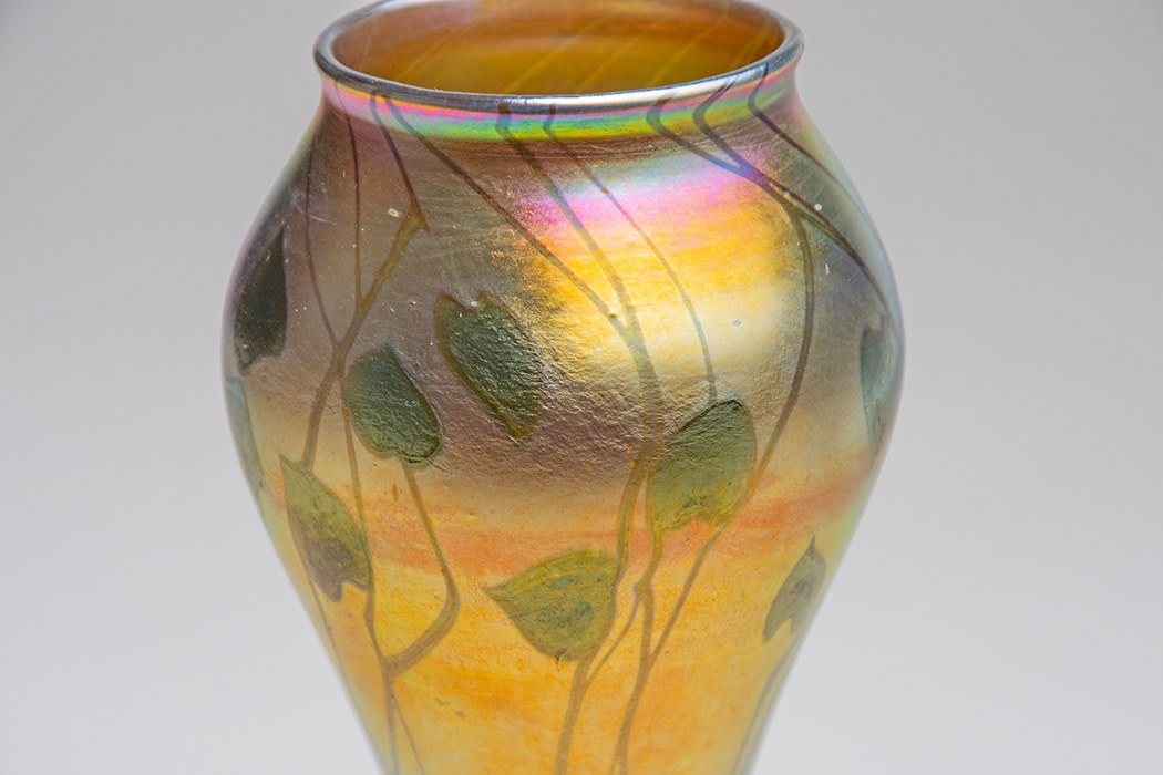 Decorated Flower Form Vase